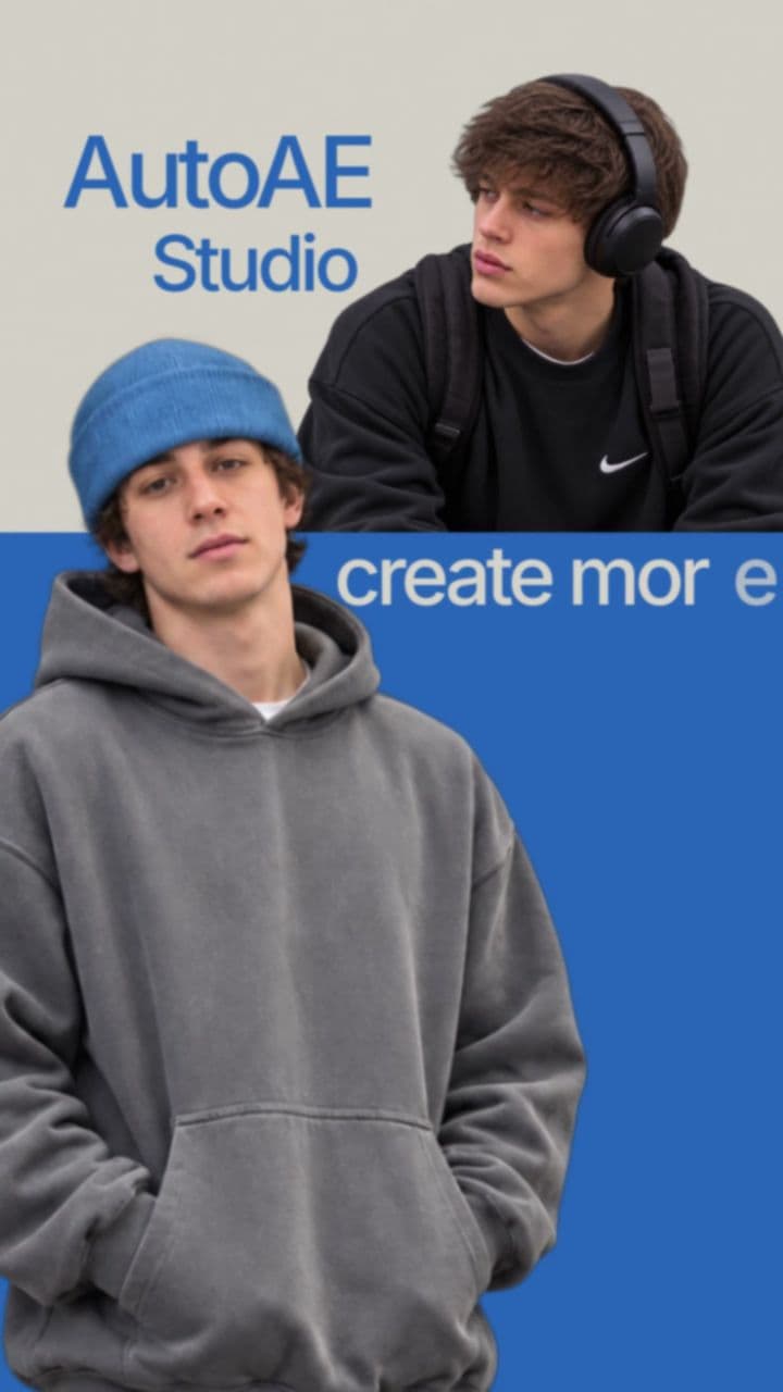 Creator Profile Showcase | Portraits and 6-Thumbnail Gallery | Blue