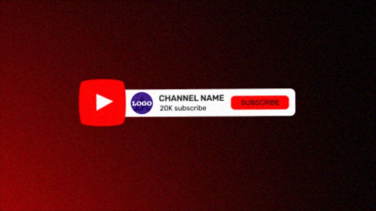 template YouTube Subscribe Animation with Logo + Avatar | Clean Channel CTA preview