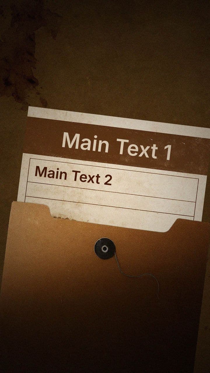 template Document Reveal Animation | 2 Text Placeholders File Folder Graphics preview