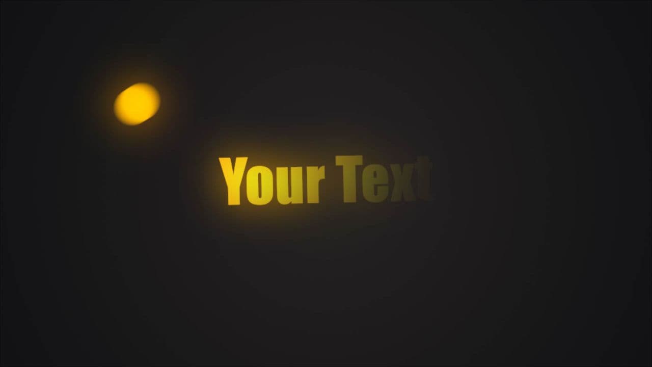Rotating Light Ball with Text Highlight