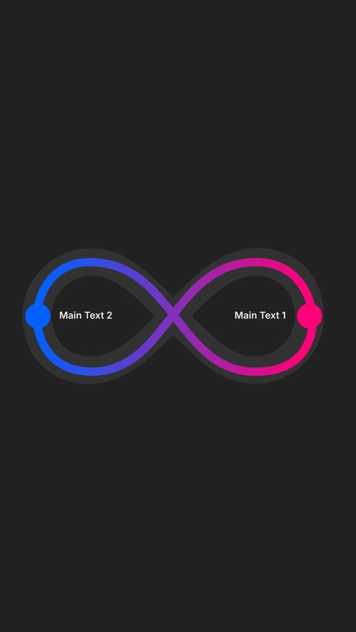 Infinity Loop Animation: Dual Concept Reveal for Continuous Process with 2 Text Slots