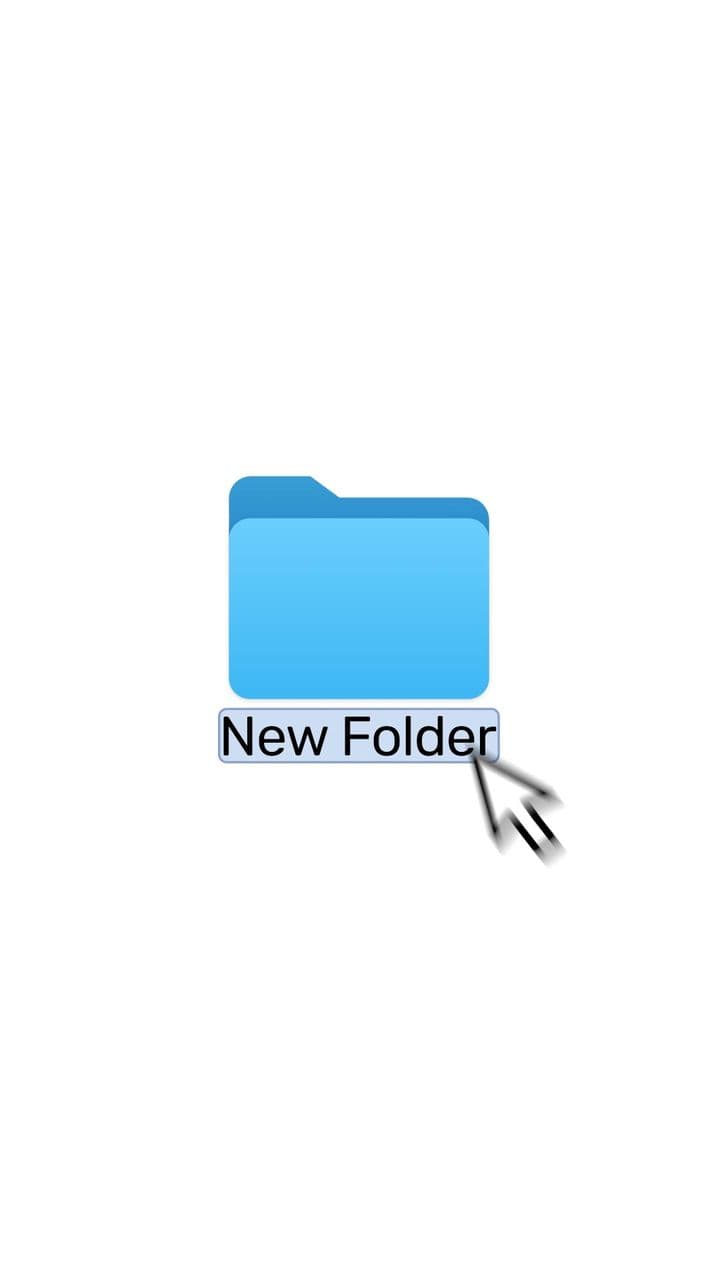 Folder Creation Animation with Click and Rename Effect