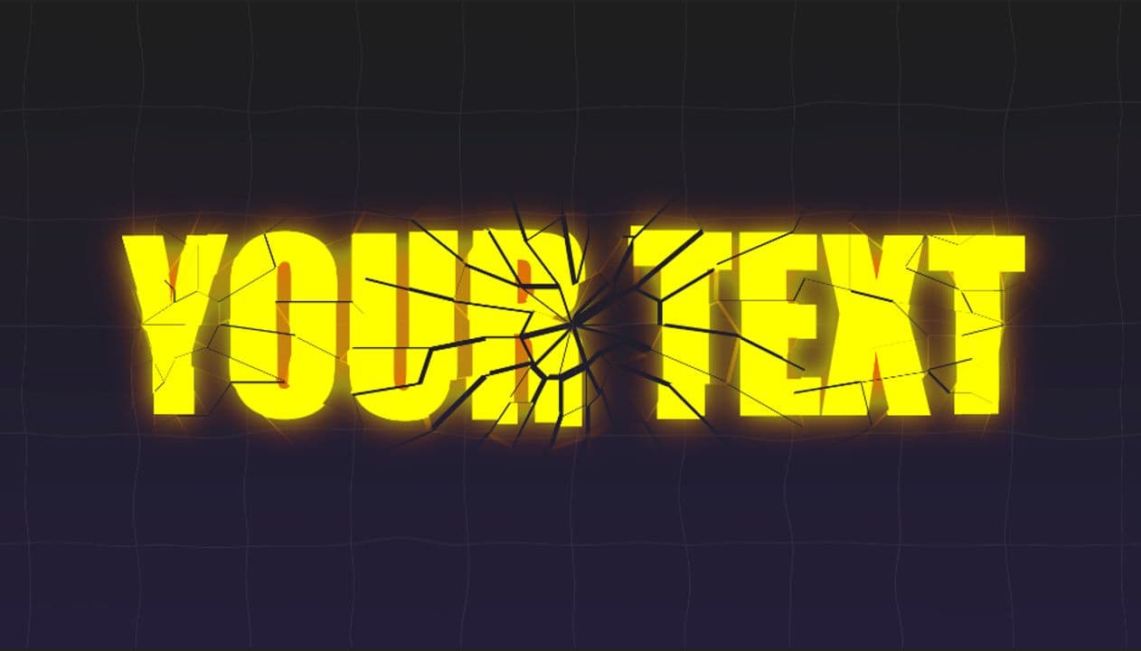 template Shattering Gold Text | Breakthrough Effect preview