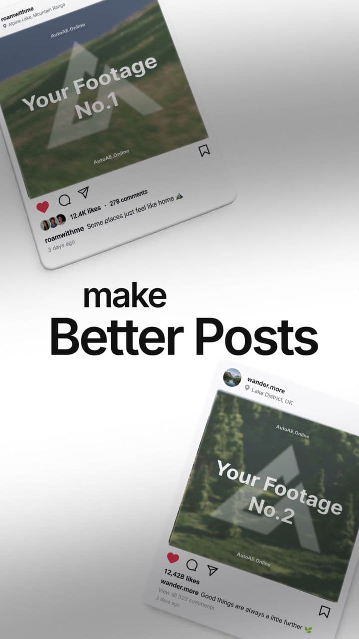 Social Post and TV Character Collage Promo