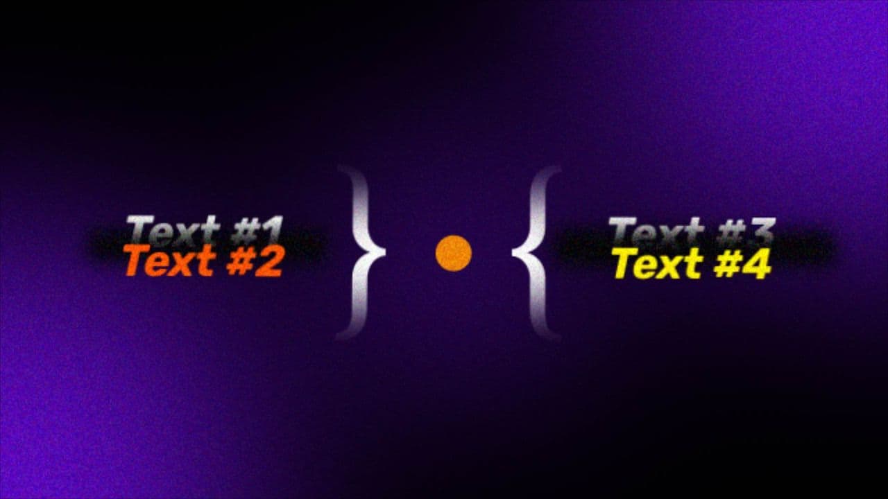 Ball Motion Animation with 2 Text Elements