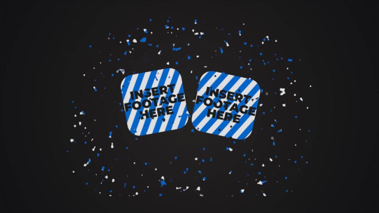 Single Logo Burst into Two with Firework Effect