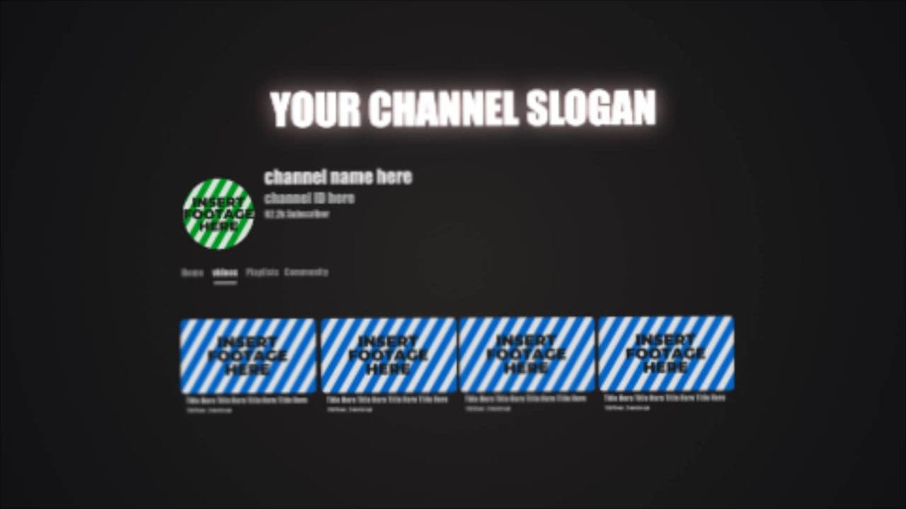 Centered YouTube Channel Showcase