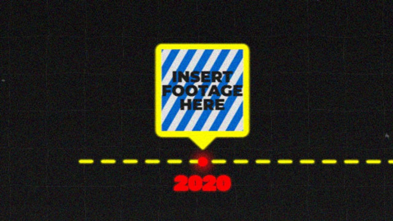 Yellow Dotted Line Animation with Year Points
