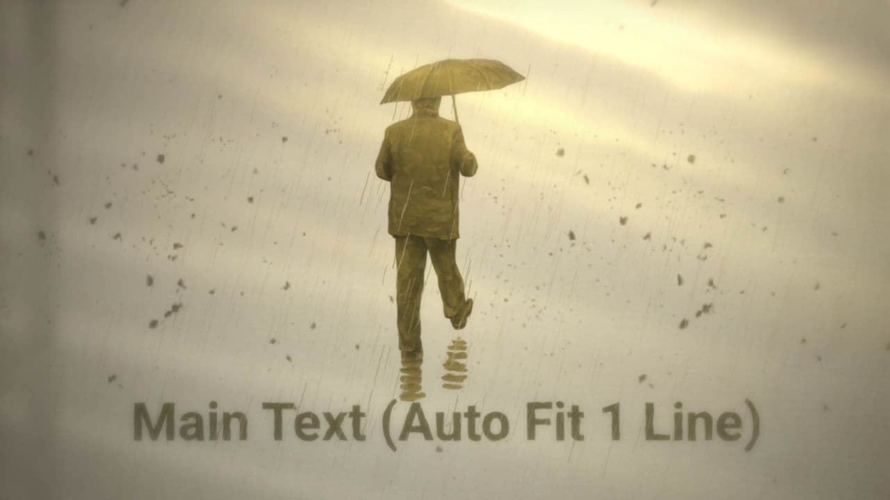 1 Text Artistic Rainy Title Animation