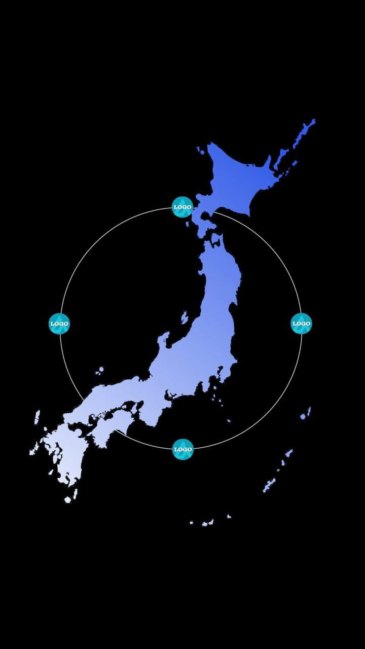 Business Map Location Animation | 4 Regional Brand Marks
