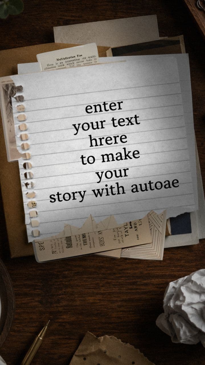 Vintage Lined Paper Text Reveal Animation | Storytelling Intro