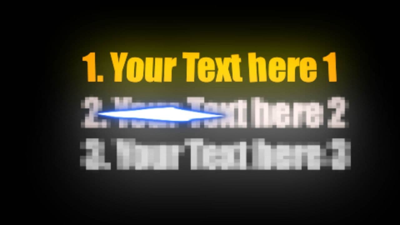 Triple-Line Text Reveal with Lightning Glow