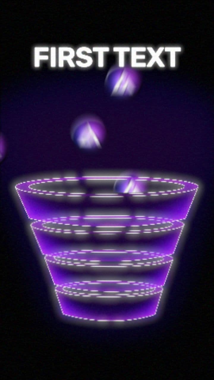 Bouncing Logo Funnel Drop Effect