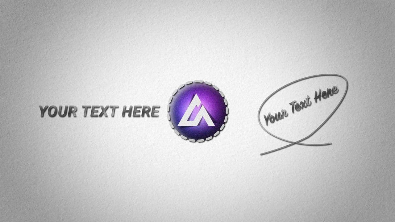 Hand-Drawn Style Logo Reveal with Dual Text Effects