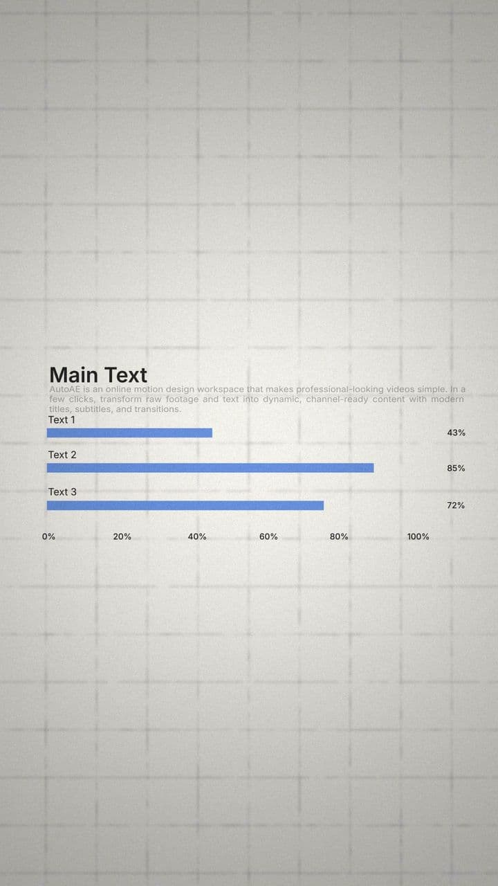 template Newspaper-Style Chart Animation | 3 Data Points preview