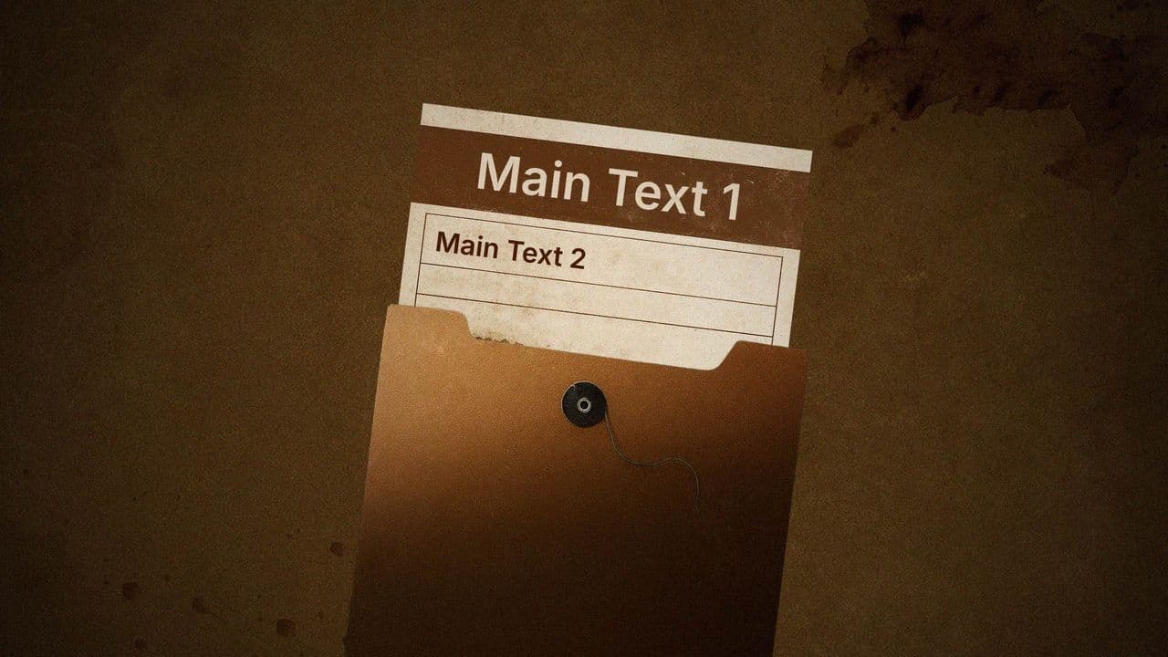 Document Reveal Animation | 2 Text Placeholders File Folder Graphics