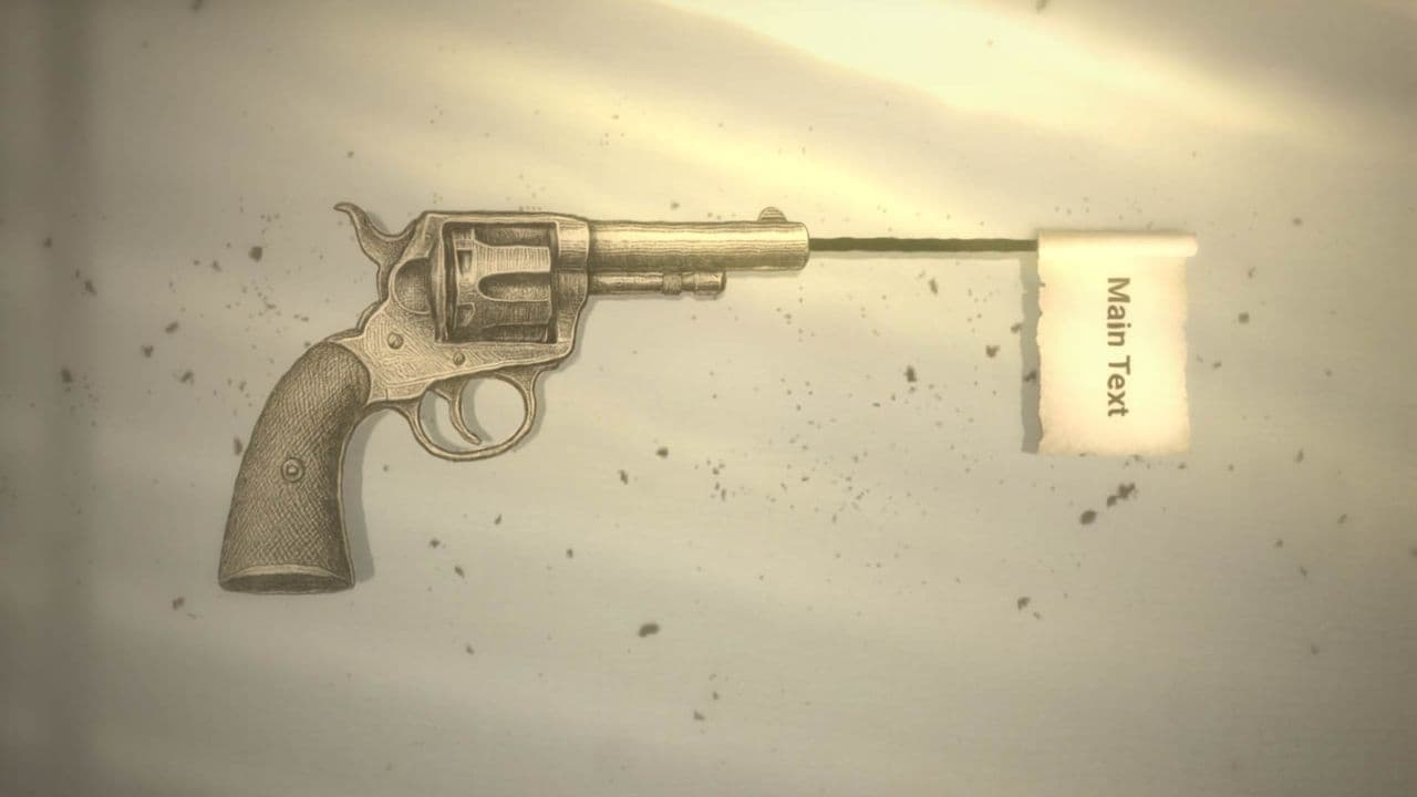 1 Text Hand-painted Revolver Flag Reveal