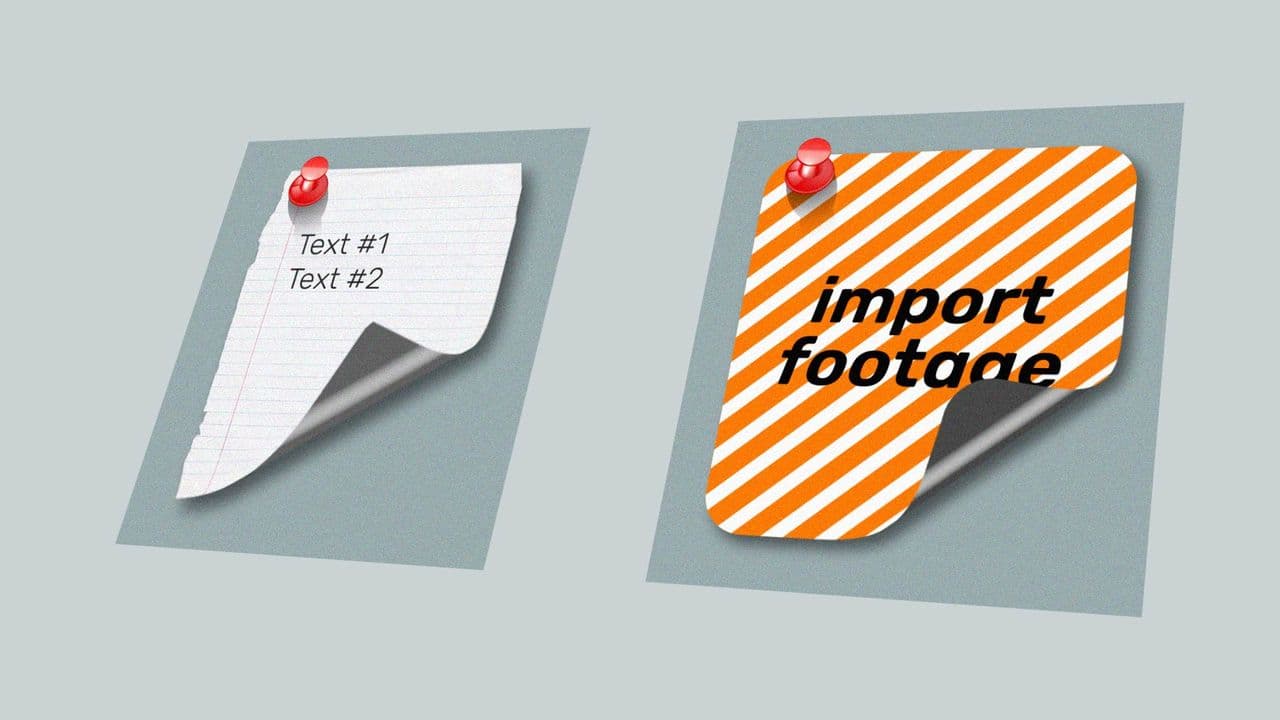 Sticky Note Mockup with Wind-Blown Text Animation
