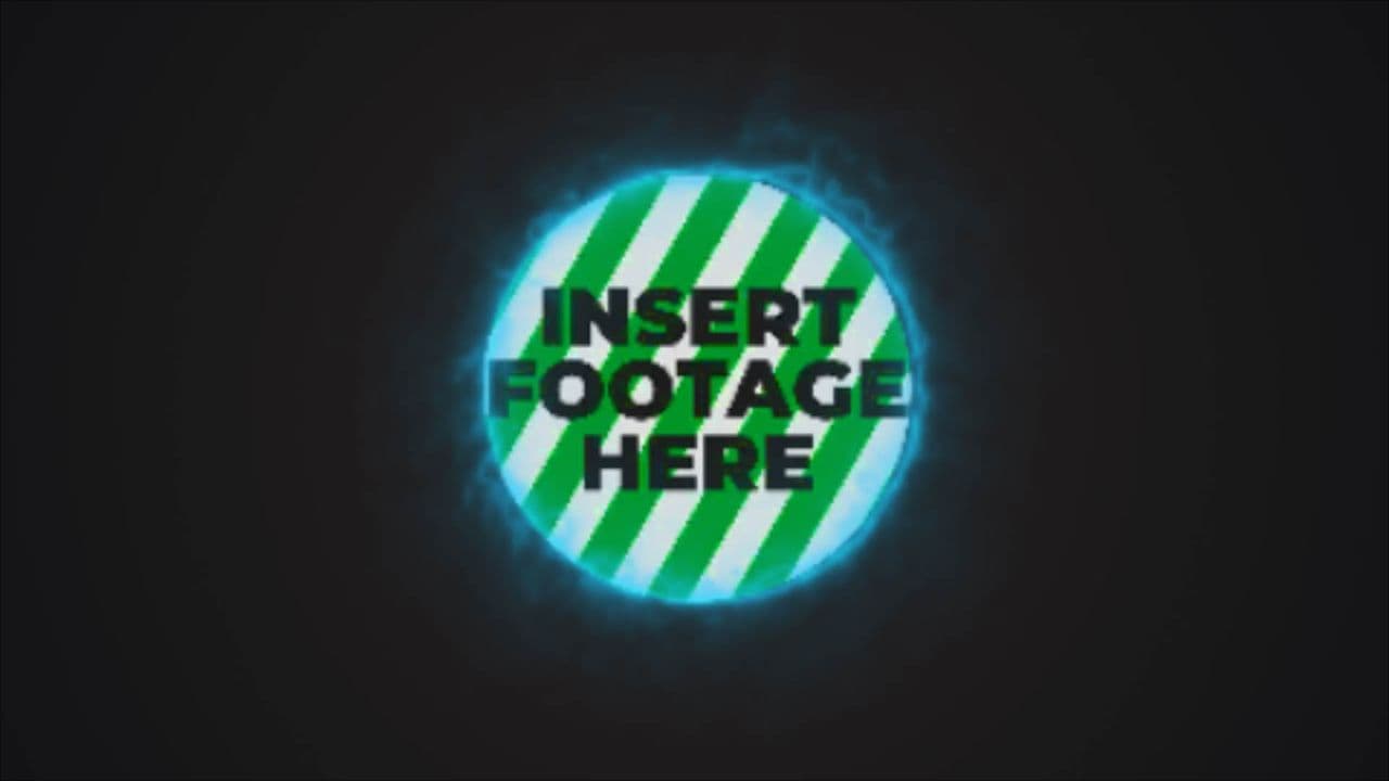 Falling Logo with Radiant Saber-Style Glow