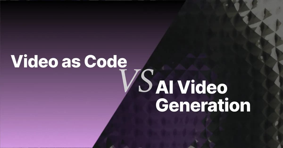 Video as Code vs AI Video Generation: Deterministic vs Generative (2026)