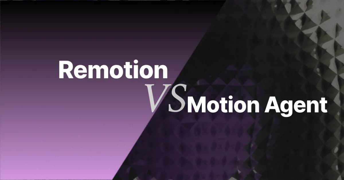 Remotion vs Motion Agent: Code-as-Video vs Calling-as-Video (2026)