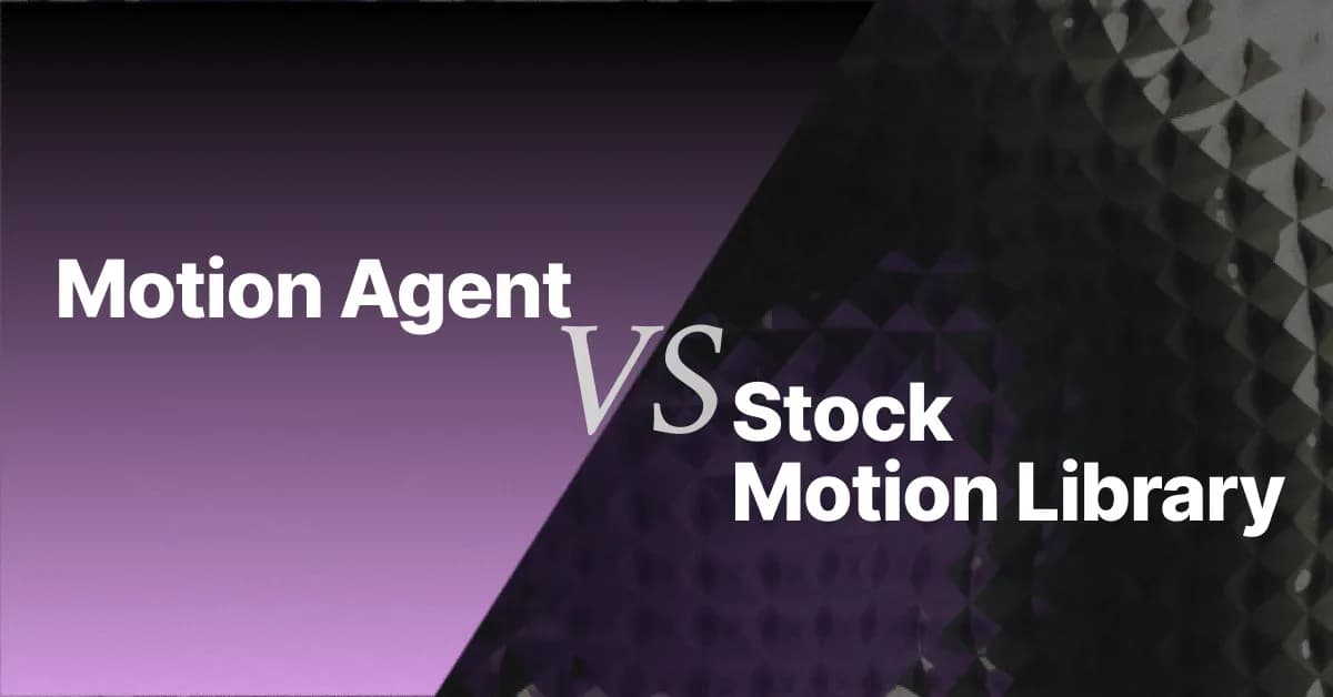 Motion Agent vs Stock Motion Library: Why Calling Beats Browsing