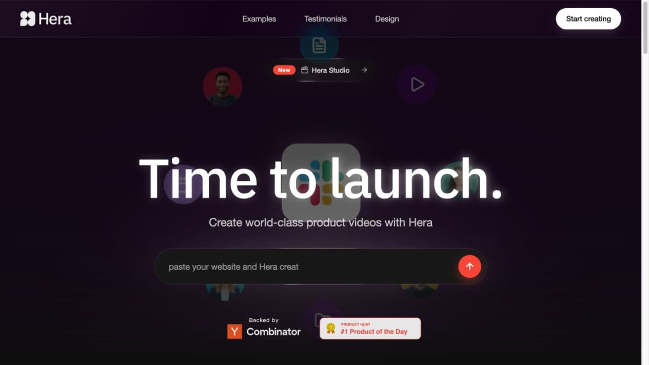 Hera homepage captured on September 1, 2026