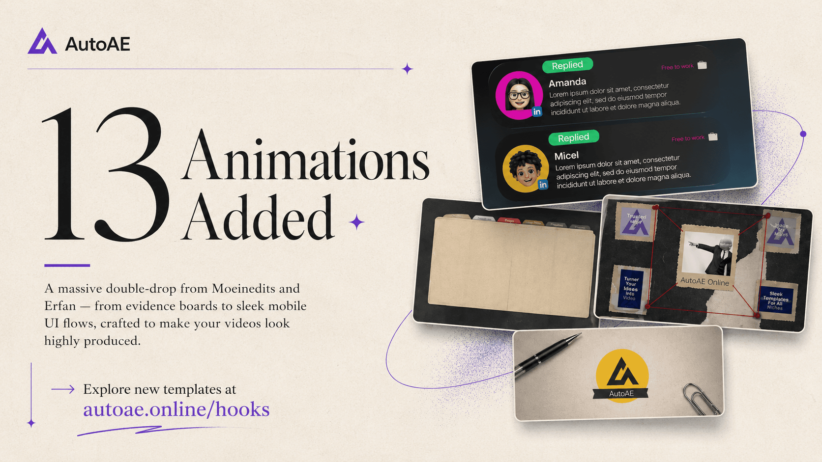 13 Animations Added