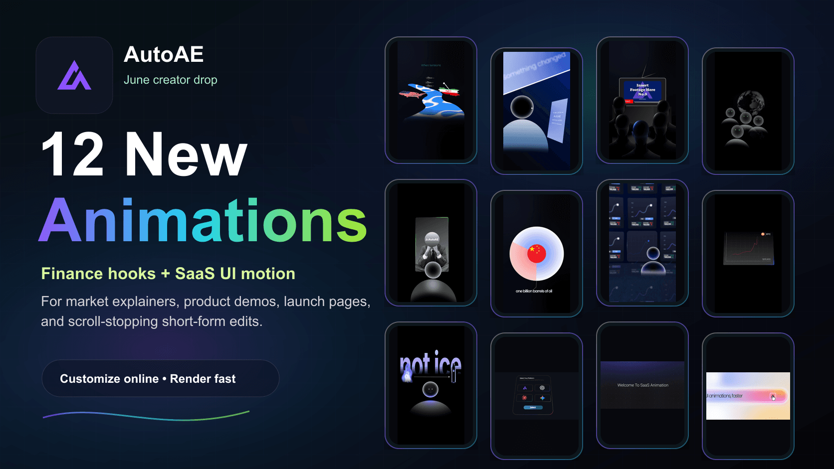 12 Animations Added