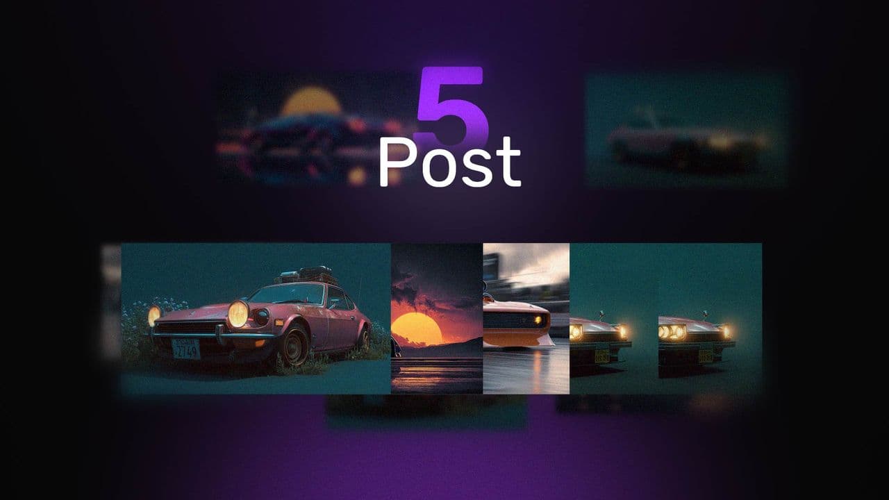 template 3D Post Showcase Animation | 5 Social Highlights with Dynamic Motion preview