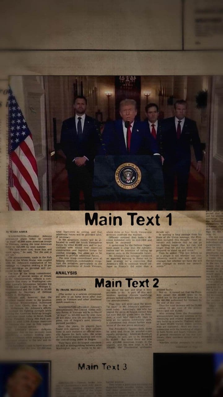 template Documentary News Animation: 3-Footage & 3-Text Showcase preview