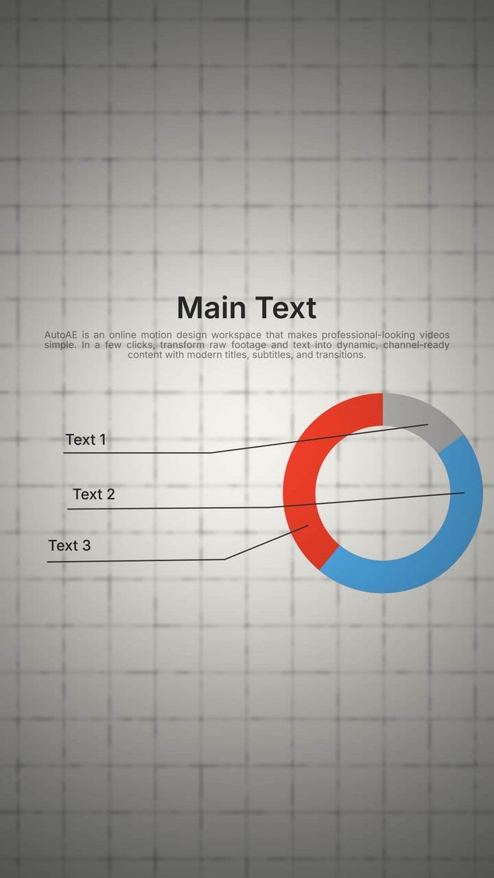 template Dynamic 3-Point Donut Chart Animation preview