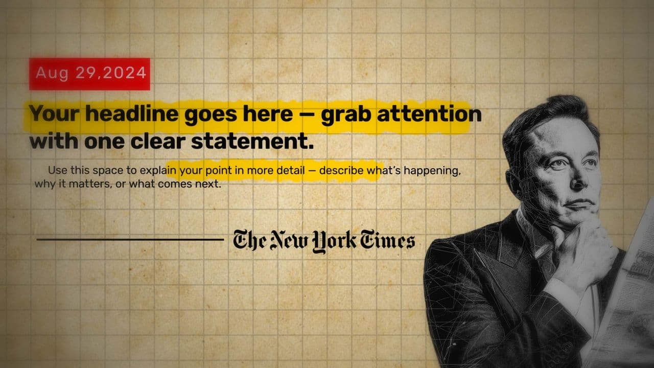 template Newspaper-Style Story Animation | Character Intro with Vintage Motion preview