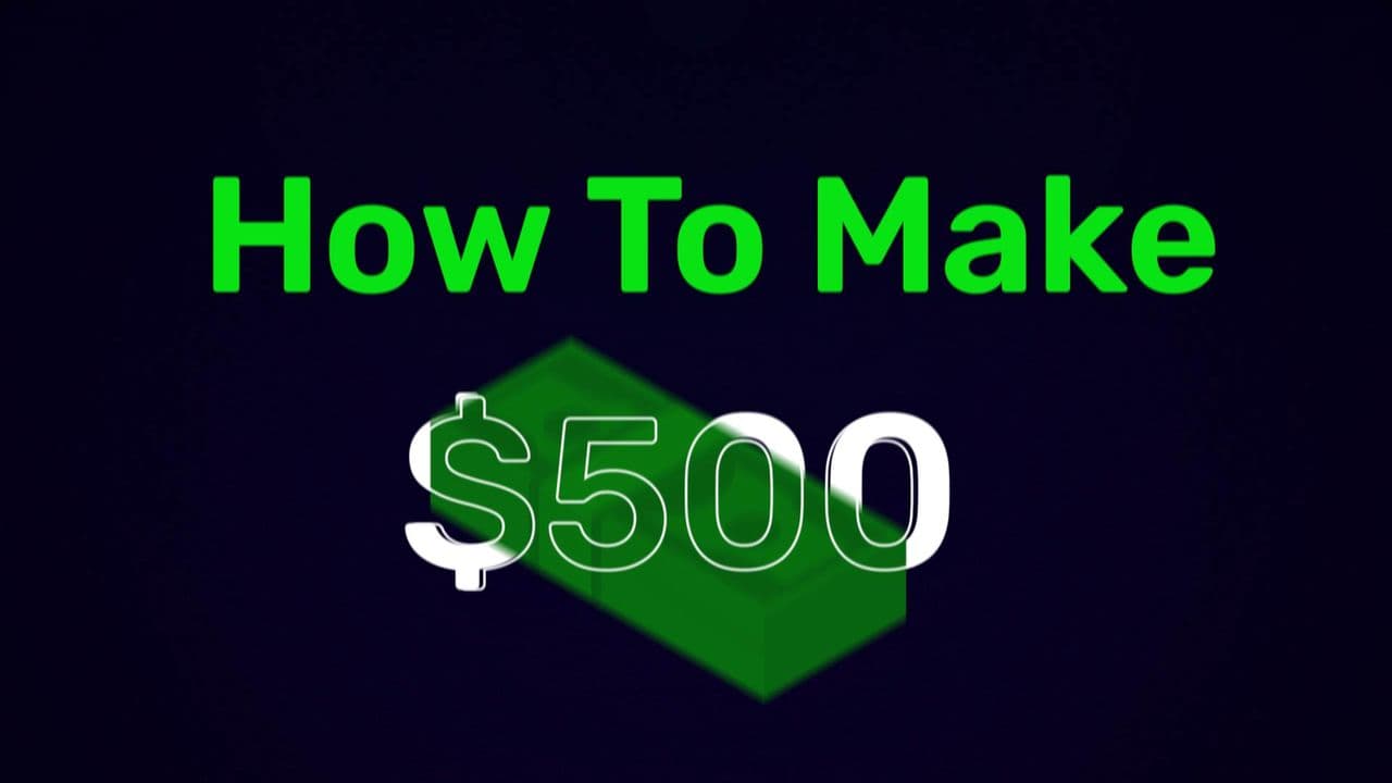 template How to Make $500 Fast | Viral Hook Animation for Side Hustle Videos preview