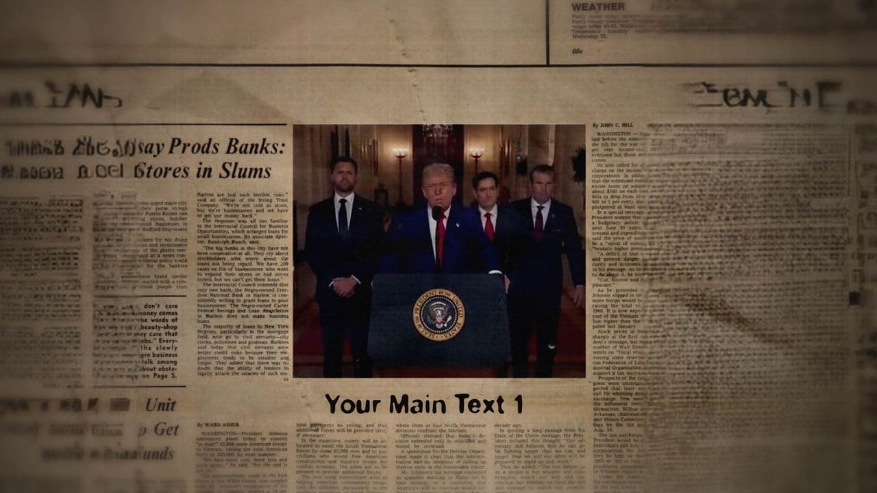 template Documentary News Animation: 3-Footage & 3-Text Showcase preview