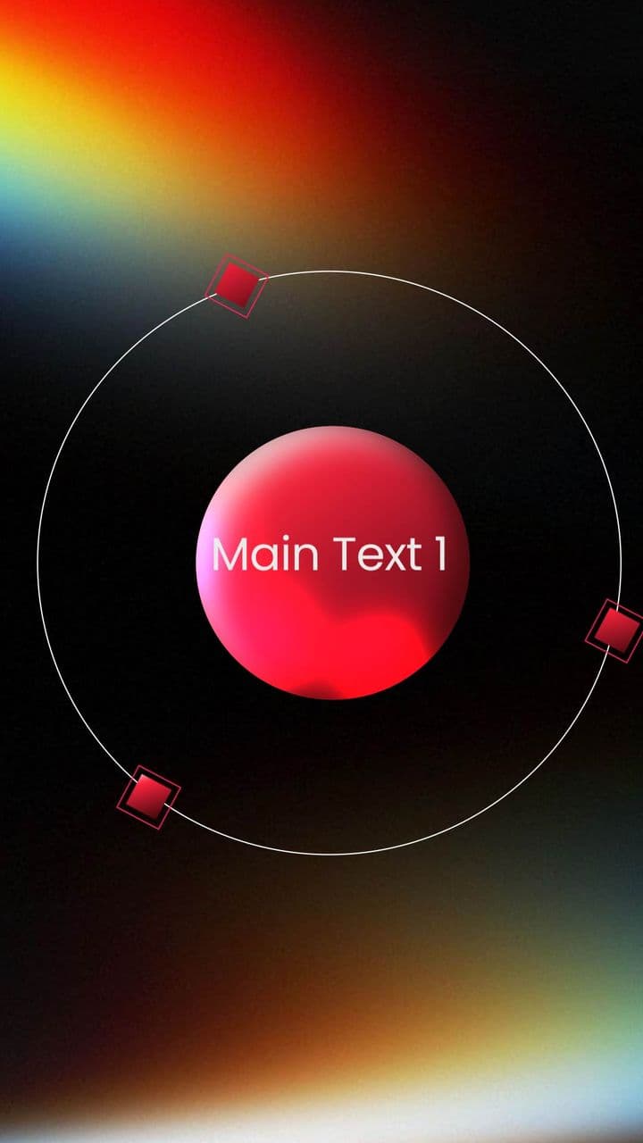 template SaaS Orbit Animation: Central Hub & 4 Feature Highlights Reveal preview