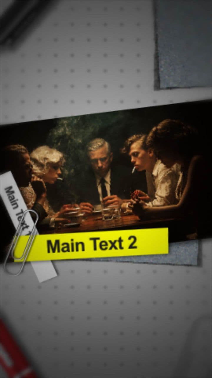 template Scrapbook Highlight Animation: 1-Photo & 2-Text Reveal preview