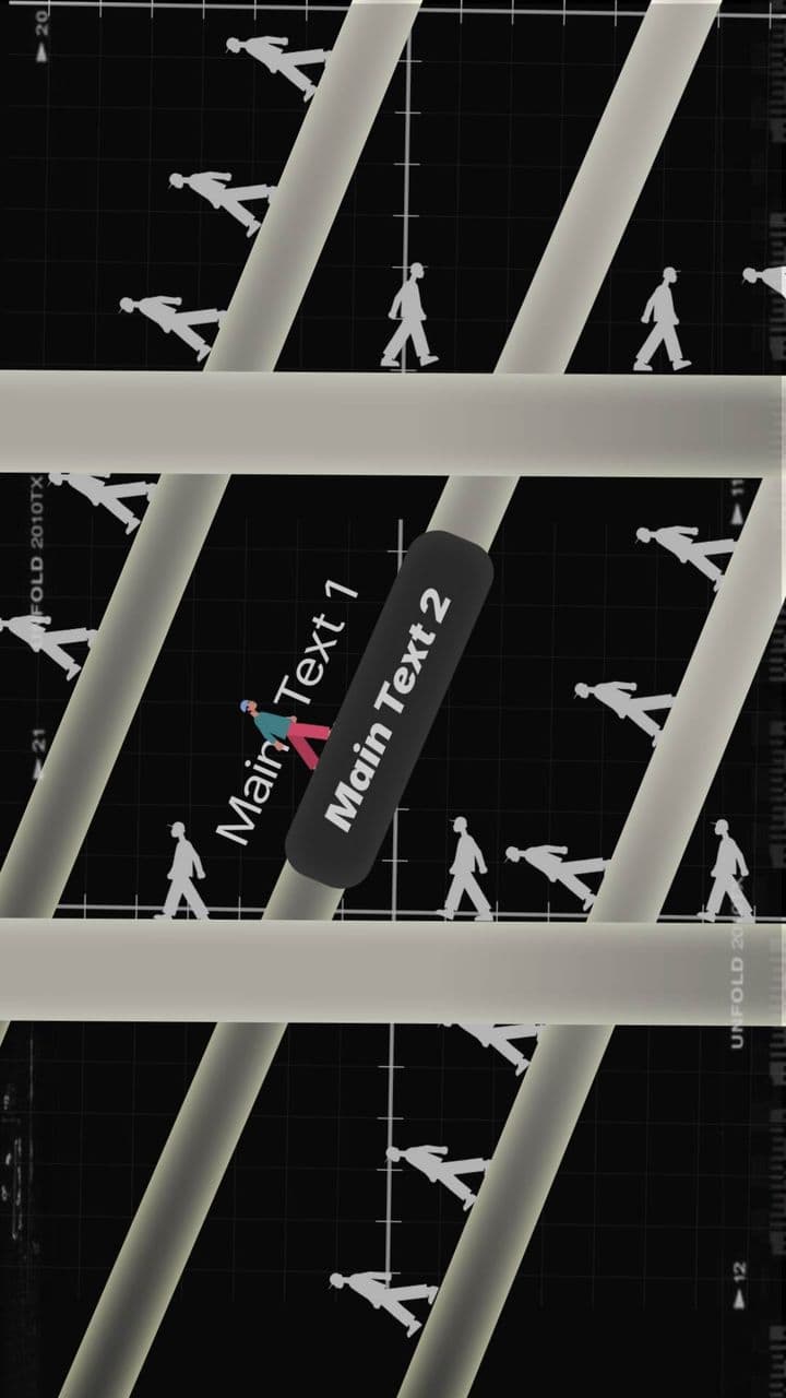 template Stand Out 3D Walking Animation: Unique Character vs. Crowd & 2 Text Reveal preview