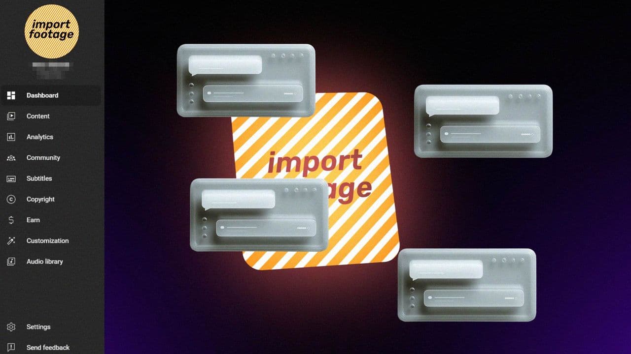 template YouTube Upload Mockup with 4 Tweet Reactions preview